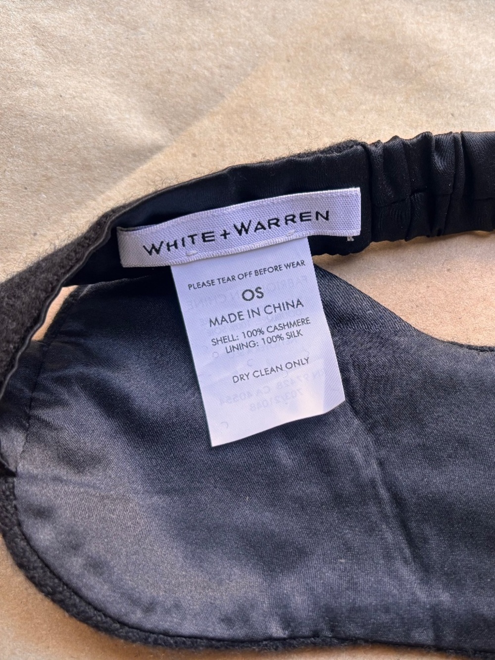 WHITE AND WARREN CASHMERE EYE MASK - Picture 4 of 5